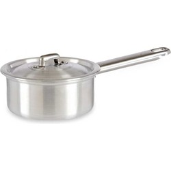 Steelpan/sauspan/juspan zilverkleurig 26 x 14 x 8 cm van 0.6 liter aluminium - Steelpannen