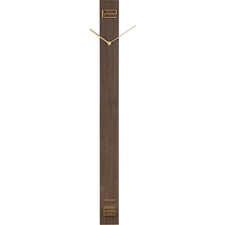 Karlsson - Wandklok Discreet Long - Donker hout- Ø5cm