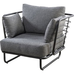 Taiyo lounge chair alu black/panther black - Yoi