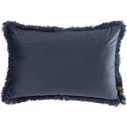 PTMD Nous Sierkussen - 60x3x40 cm - Fluweel - Blauw