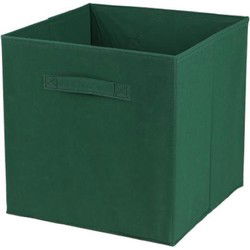 Urban Living Opbergmand/kastmand - 29 ltr - donkergroen - 31 x 31 cm - Opbergmanden