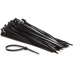 Set met nylon kabelbinders 4.6 x 200 mm zwart (100 st.) - Velleman