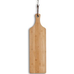 Bamboe houten snijplank/serveerplank met handvat 57 x 16 cm - Snijplanken