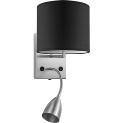 wandlamp read bling Ø 20 cm - zwart