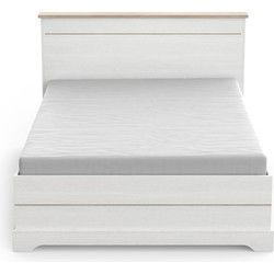 Bed met 2 laden en 2 vakken 140x190 cm wit Cottage