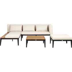 Beliani BRACCIANO - Loungeset-Beige-FSC® gecertificeerd acaciahout