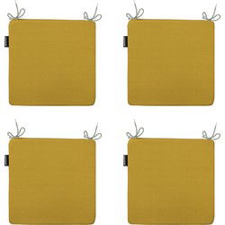 Madison -  Zitkussen Panama mustard - Ca. 40x40 cm - Set van 4