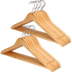 Luxe houten kledinghangers 16 stuks - Kledinghangers