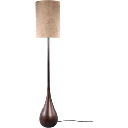 PTMD Charlize Bronze Iron Round Floor Lamp Base L