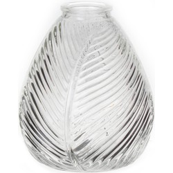 Bellatio Design Bloemenvaas - helder transparant glas - D14 x H16 cm - Vazen