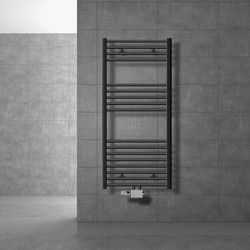Badkamerradiator Sahara 600x1200 mm antraciet recht met middenaansluiting