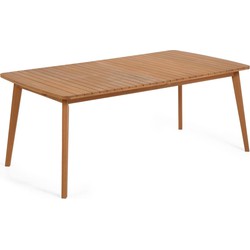 Kave Home - Hanzel verlengbare tafel van massief eucalyptushout 183 (240) x 100 cm FSC 100%