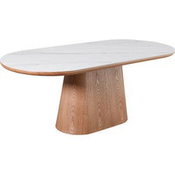 Eettafel Alba Naturel Keramisch 200cm Ovaal - Giga Meubel