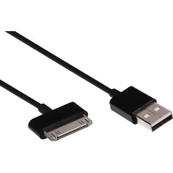 Apple 30-polig (mannelijk) naar usb 2.0 a (mannelijk) kabel zwart 1 m