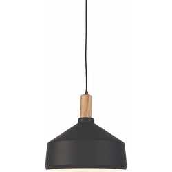 Hanglamp Melbourne - Hout/Zwart - Ø35x34cm