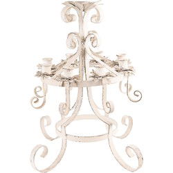 Clayre & Eef Kandelaar Beige IJzer