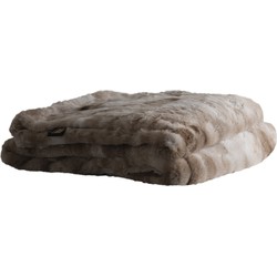 PTMD Linde Beige faux fur bedspread in giftbox 220x240