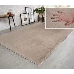 FLUFFY VLOERKLEED EFFEN HOOGPOLIG SUPER ZACHT - BEIGE