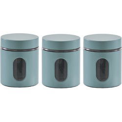 Zeller keuken Voorraadpot - 5x - groen - 600 ml - D10 x H12,5 cm - Voorraadblikken