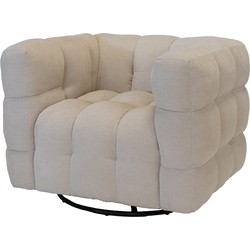 Draaifauteuil Beige - Zithoogte 44cm - Stuva