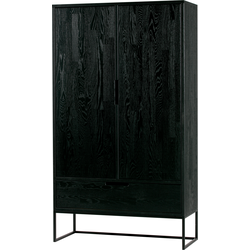 WOOOD Exclusive Silas 2-Deurs Kast - Essen - Blacknight - 149x85x35