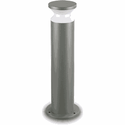 Moderne Grijze Sokkellamp - Ideal Lux Torre - E27 Fitting - 15W - Stijlvolle Buitenverlichting