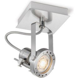 Home sweet home LED opbouwspot Robo ↔ 11,5 cm - mat staal