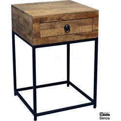 Benoa Wooden Iron Sidetable 40