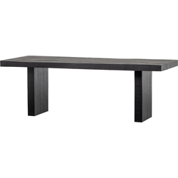 Basiclabel Balk Eettafel - Mangohout - Zwart - 76x220x90