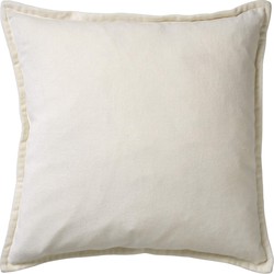 Dutch Decor CAITH - Sierkussen 50x50 cm - 100% katoen velvet - Snow White - wit - Dutch Decor