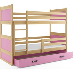 Peuter Stapelbed met lade roze - `Double Rookie Pink´ | Perfecthomeshop