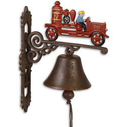 A PAIR OF CAST IRON FIRE ENGINE BELLS