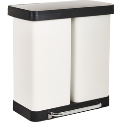 ECOSORT - Dubbele pedaalemmer - Wit - 60 l - IJzer