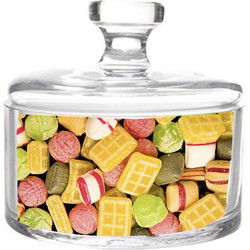 Cosy en Trendy Bonbonniere met deksel - 600 ml - glas - 13 x 12 cm - Voorraadpot
