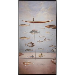 Schilderij met Lijst Cloud Fisherman Boat 60x120cm