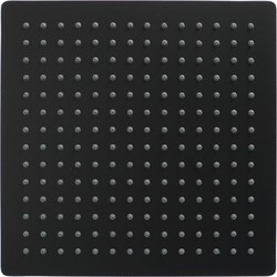 Luzzo® Regendouchekop extra Platte Hoofddouche Vierkant RVS Ø25 cm - Douchekop Zwart