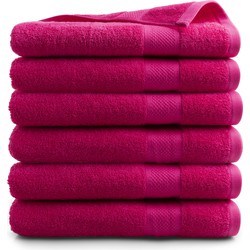 DoubleDry Handdoek Hotel Collectie - 6 stuks - 70x140 - roze