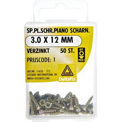 Spaanpl.schr. piano 3.0x12mm 50st
