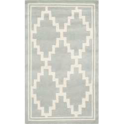 Safavieh Contemporary Indoor Hand Tufted Area Rug, Chatham Collection, CHT743, in Grey & Ivory, 91 X 152 cm