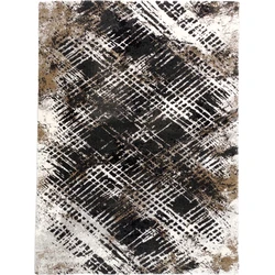 Hermitage Vintage Zwart / Bruin vloerkleed - - 120 X 170 CM