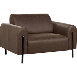 Beliani ASKIM - Fauteuil-Bruin-Polyester