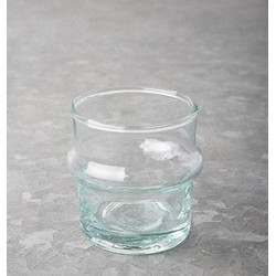 Recycled Handmade Glass Tealightholder - Transparent