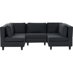 Beliani UNSTAD - Modulaire Sofa-Zwart-Polyester