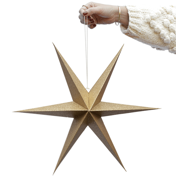 Kerst ster goud set van 2 (40 centimeter) - 