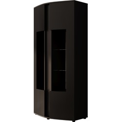 Meubella - Vitrinekast Minsk - Zwart - 87 cm