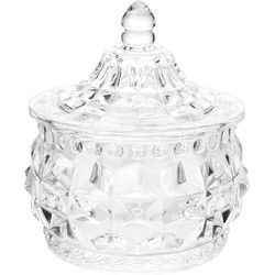 Clayre & Eef Voorraadpot Ø 10x11 cm Transparant Glas
