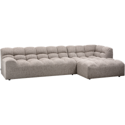 WOOOD Allure Chaise Longue Rechts - Polyester - Klei - 79x324x165