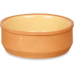 Set 6x tapas/creme brulee serveer schaaltjes terracotta/geel 12x4 cm - Snack en tapasschalen