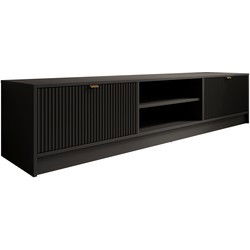 Meubella - TV-Meubel Tavares - Zwart - 180 cm