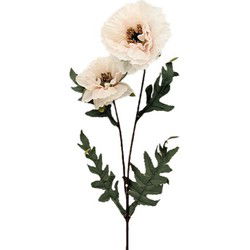Kunstbloem papaver spray cream, 64 cm